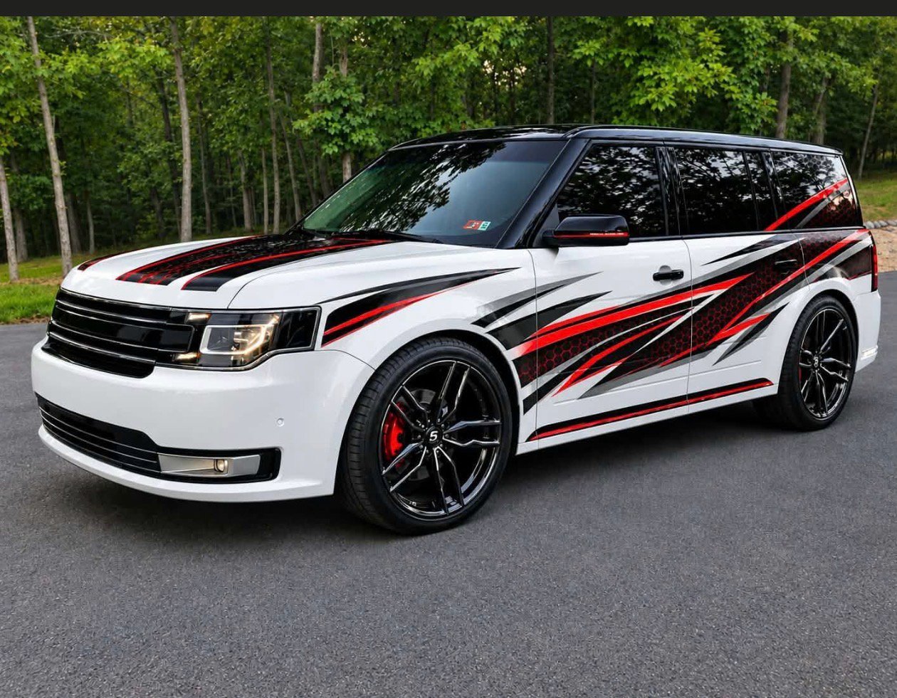 AI-generated concept art of a wrapped Ford Flex